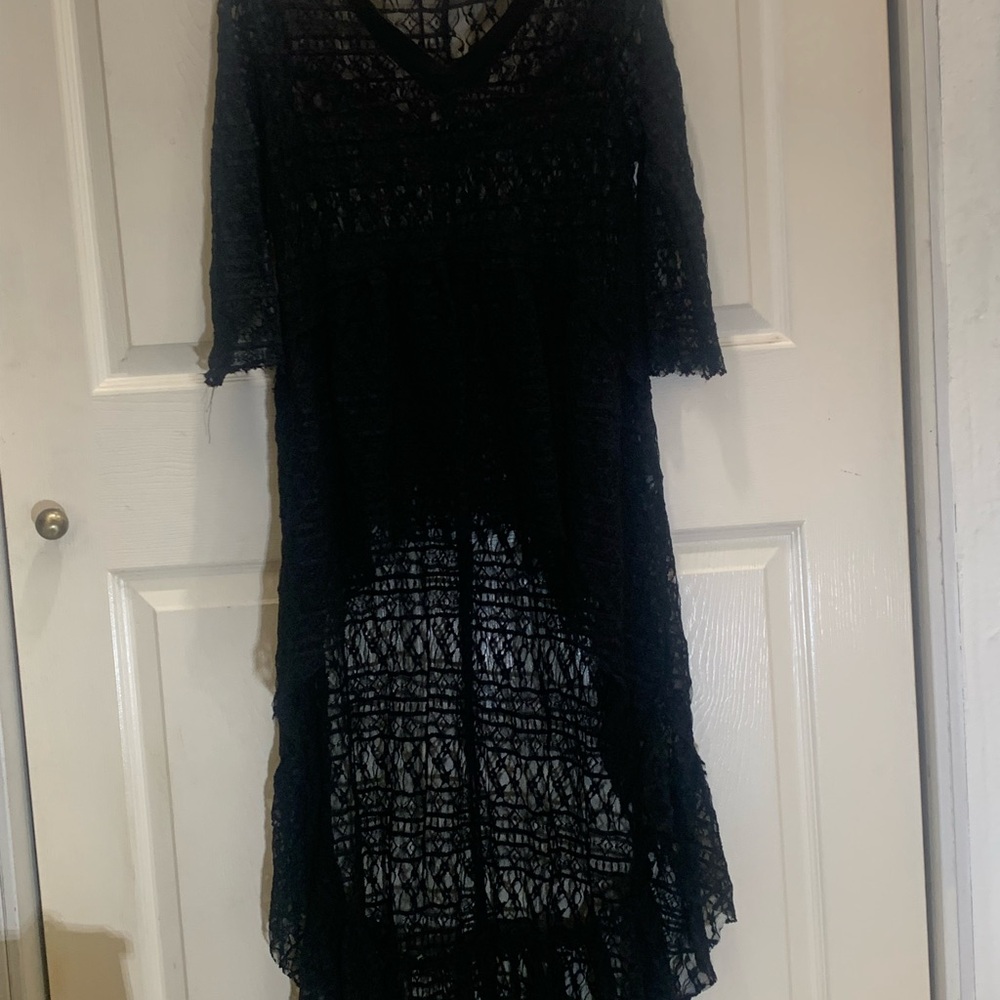 Chic Black Lace Long Sleeve Dress